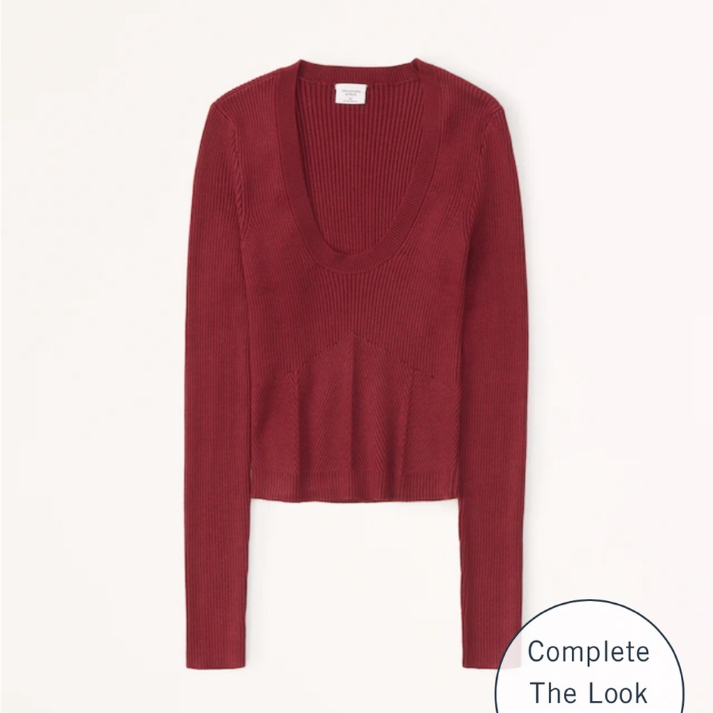 NWOT Abercrombie Scoopneck Rib Sweater